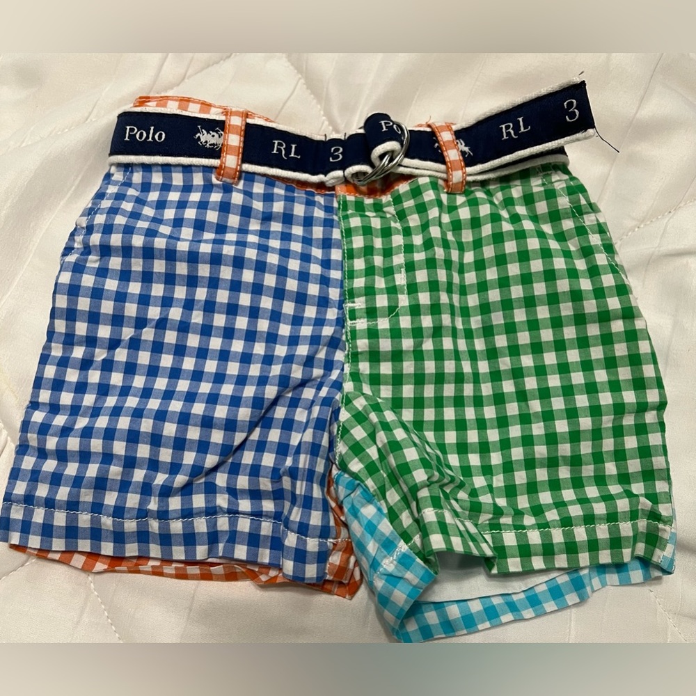 Ralph Lauren baby boy shorts with belt size 6m